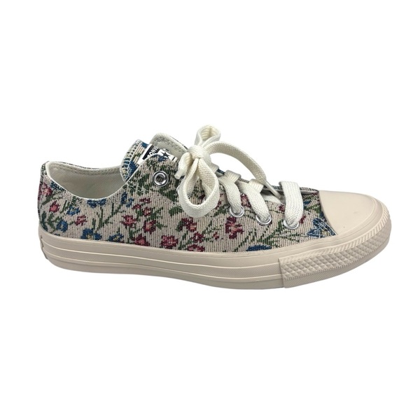 CONVERSE FLORAL TAPESTRY JACQUARD CHUCK TAYLOR ALL STAR LOW TENNIS SHOE SNEAKER - Picture 3 of 13